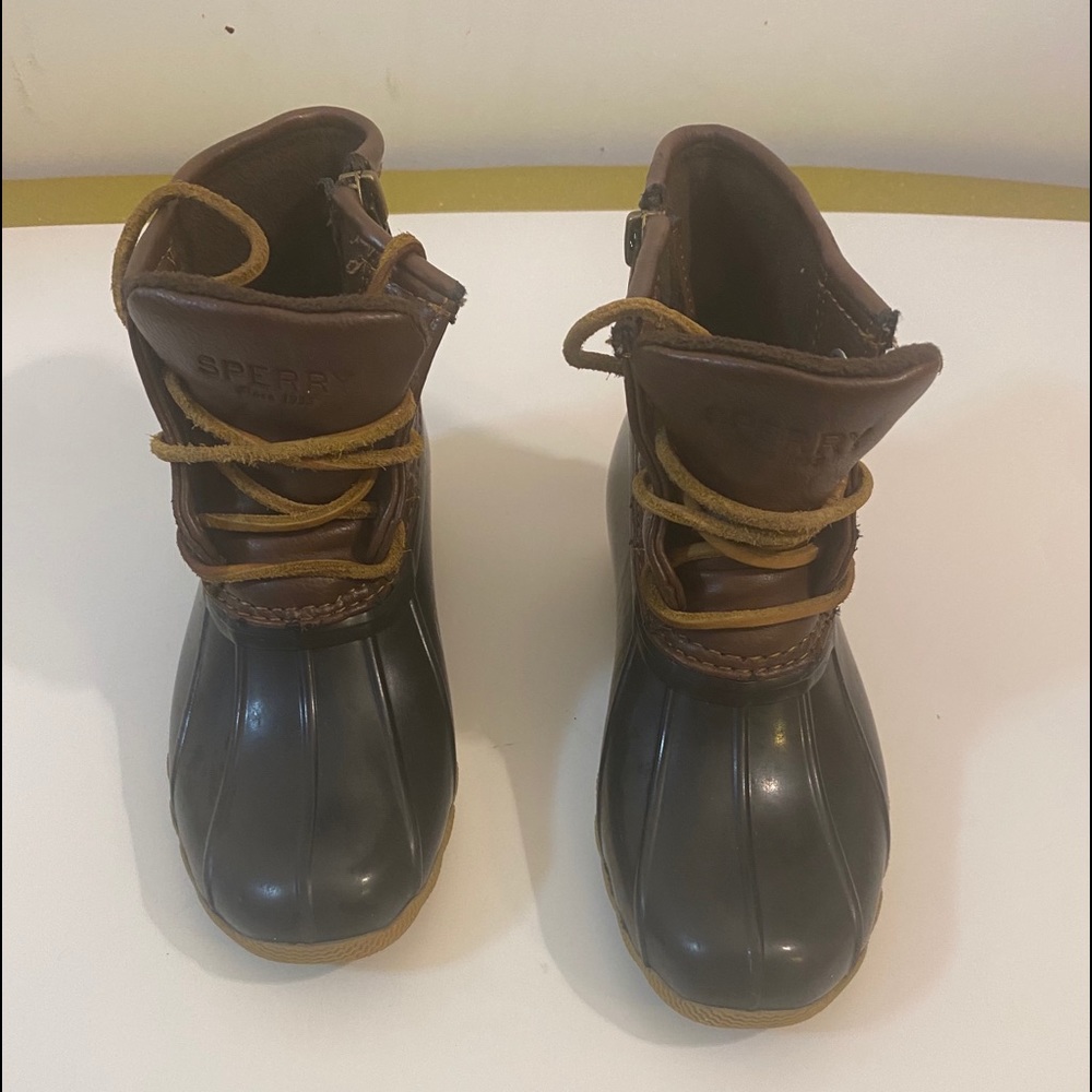 Brown and black Sperry